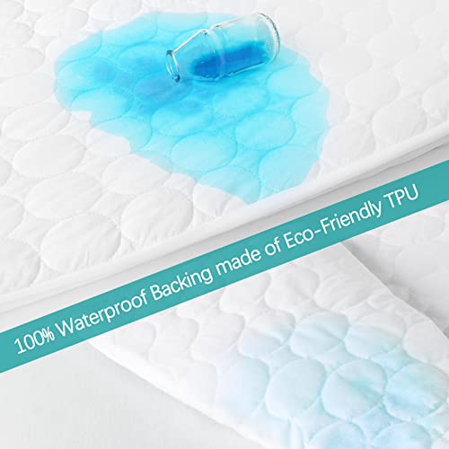 Biloban Waterproof Quilted Crib Mattress Protector Pad 2-Pack, 52" x 28"