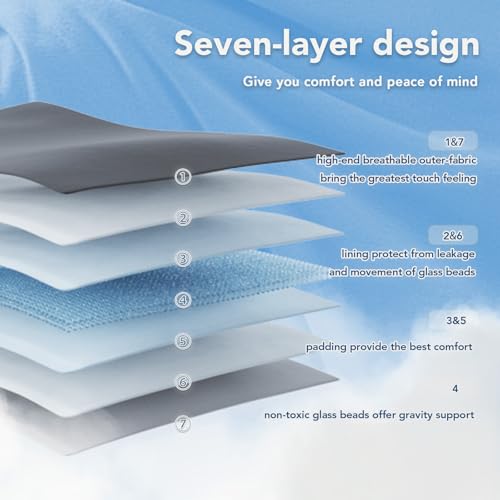 Topcee 20lbs Weighted Blanket 60"x80" Queen - All-Season Cooling Microfiber