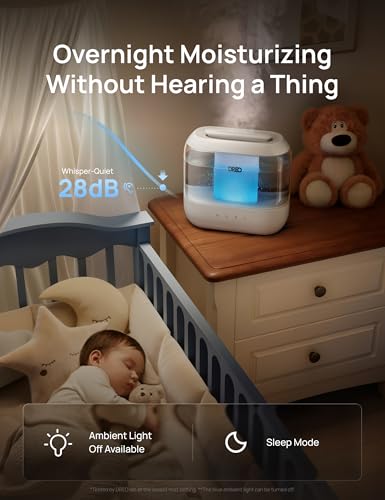 4L Cool Mist Humidifier for Bedroom with 36H Runtime and Nightlight