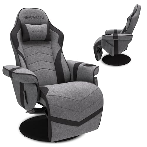 Ergonomic Gaming Recliner with Footrest, Swivel, and Cup Holder