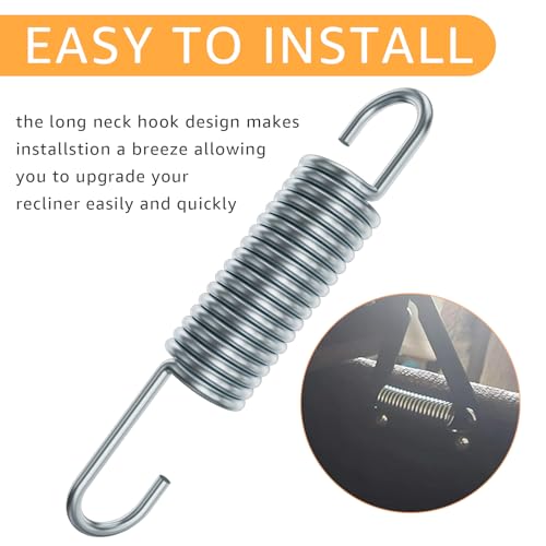 Recliner Chair Mechanism Tension Springs - 3-5/8 Inch Long Neck (2-Pack)