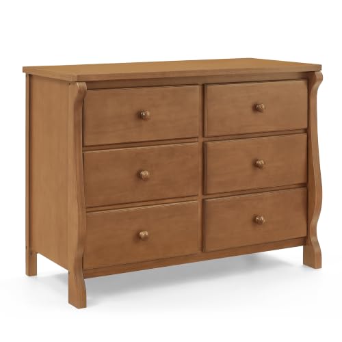 6-Drawer Nursery Dresser with Safety Interlocking Drawers, Chestnut