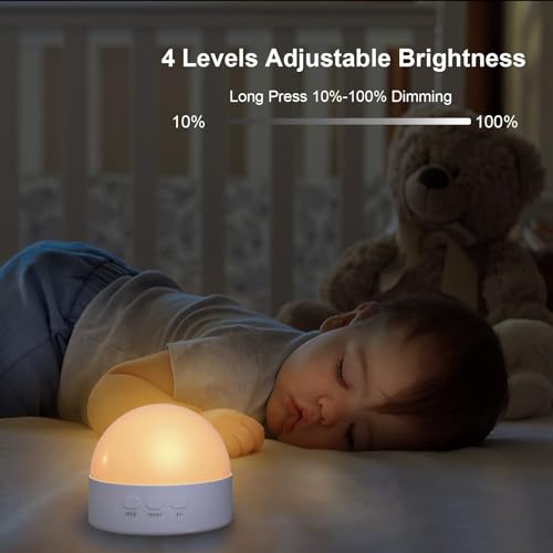 Portable Rechargeable Night Light - Dimmable 8-Color LED Lamp for Nursery