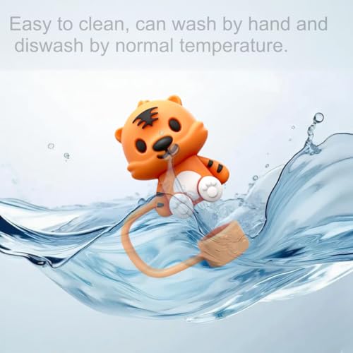 Silicone Straw Cover for Stanley Tumbler 30oz & 40oz - Tiger Shape Topper
