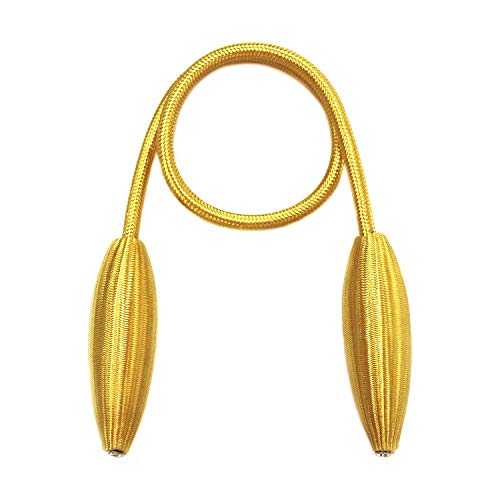 Gold Decorative Curtain Tiebacks, Malleable Twist Holdbacks - Set of 2