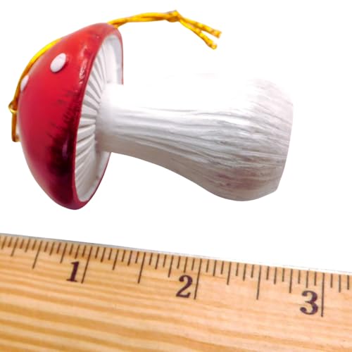 German Hand-Painted Lucky Mushroom Christmas Ornament - 'Glückspilz' Decor