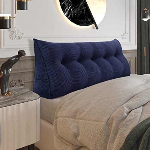 Queen Wedge Headboard Pillow - Soft Support Bed Rest & Reading Cushion