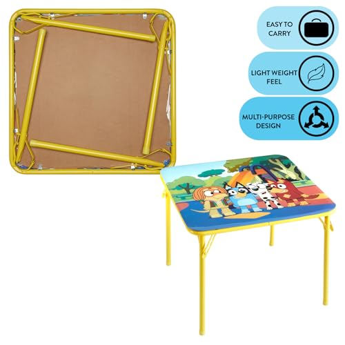3-Piece Kids Folding Table and Chair Set for Playroom and Crafts