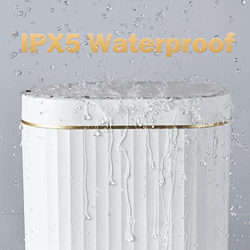 Motion Sensor Bathroom Trash Can 2 Gallon Waterproof Wastebasket