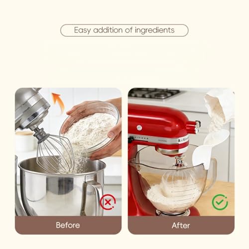 Silicone Flour Pouring Chute and Splash Guard for Stand Mixers