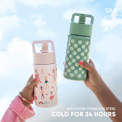 Simple Modern Kids Water Bottle 14oz Insulated Stainless Steel with Straw