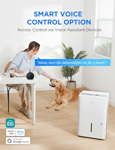 Smart 22 Pint Dehumidifier for Basement Wi-Fi Enabled Energy Star
