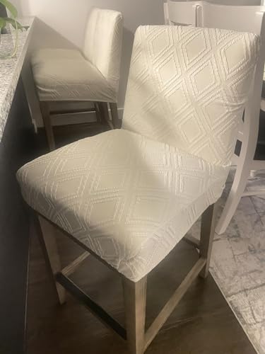 Water Repellent Bar Stool Covers Set of 4 - Stretch & Washable