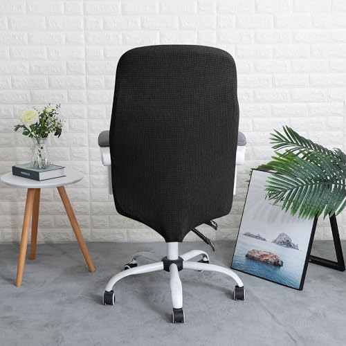 Extra Large Stretch Office Chair Cover - Black, Washable & Water-Resistant