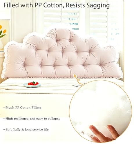 Oversized Bolster Pillow for Bed - Soft Support Cushion (Twin)
