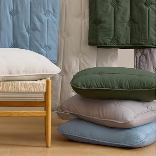 Bedsure Queen Quilt Set - Soft Lightweight Bedspread & 2 Shams, Dark Green