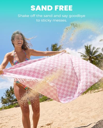 Oversized Turkish Beach Towel, Quick Dry Sand-Free Extra Large Bath Towel