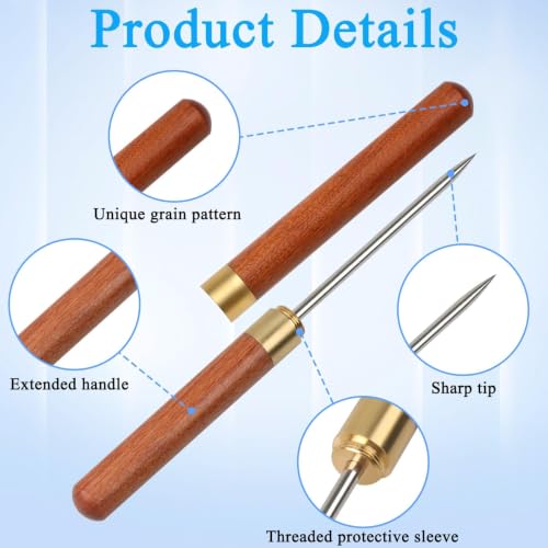 Stainless Steel Ice Pick Set with Wooden Handle & Cover – Bar & Kitchen Ice Breaker Tools