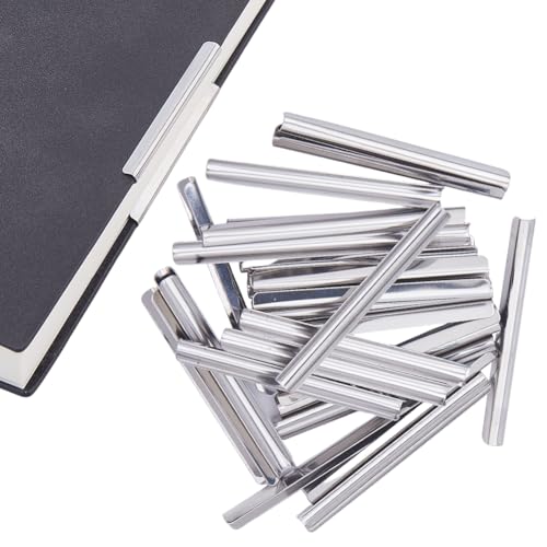 30pcs Metal Book Corner Protectors, Stainless Steel Edge Covers for Albums