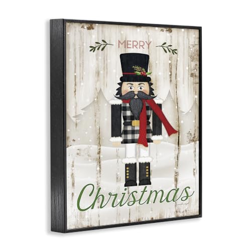 Merry Christmas Nutcracker Framed Giclee Wall Art - Holiday Decor