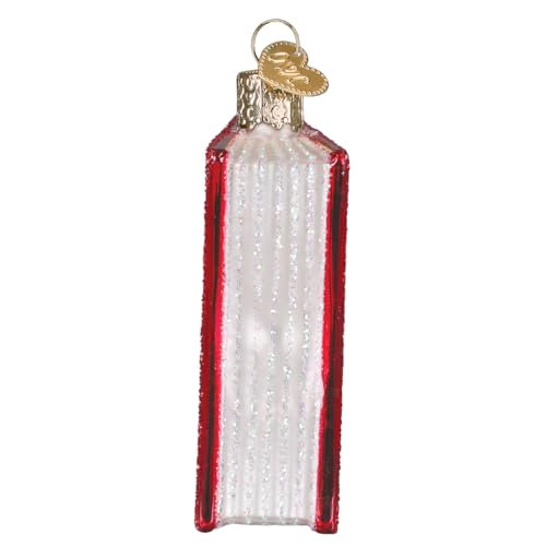 Old World Christmas Corduroy Book Glass Ornament - Handcrafted Holiday Decor