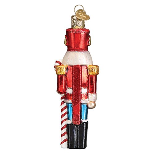 Peppermint Nutcracker Handblown Glass Christmas Tree Ornament