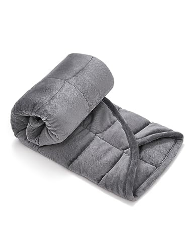Weighted Lap Blanket 7lbs - Ultra-Soft Crystal Velvet Travel Blanket