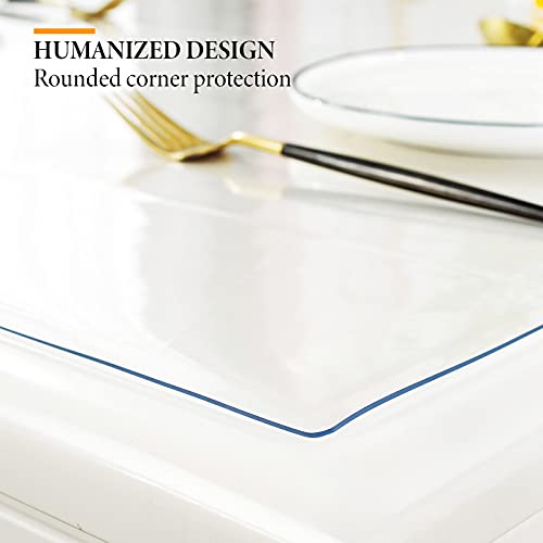1.5mm Clear Desk Pad Protector, 14 x 24 Inch Heavy Duty Vinyl Table Cover