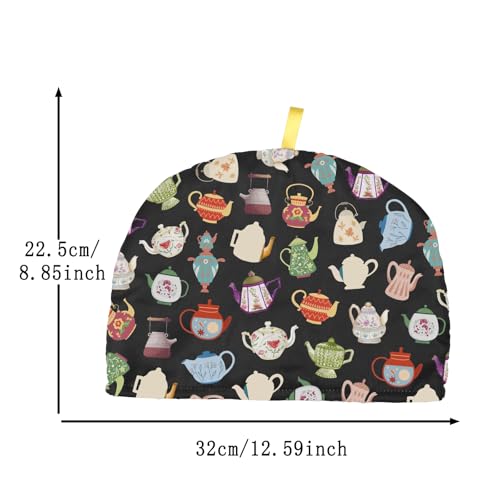Vintage Print Cotton Tea Cozy, Insulated Teapot Cover 32cm x 22.5cm