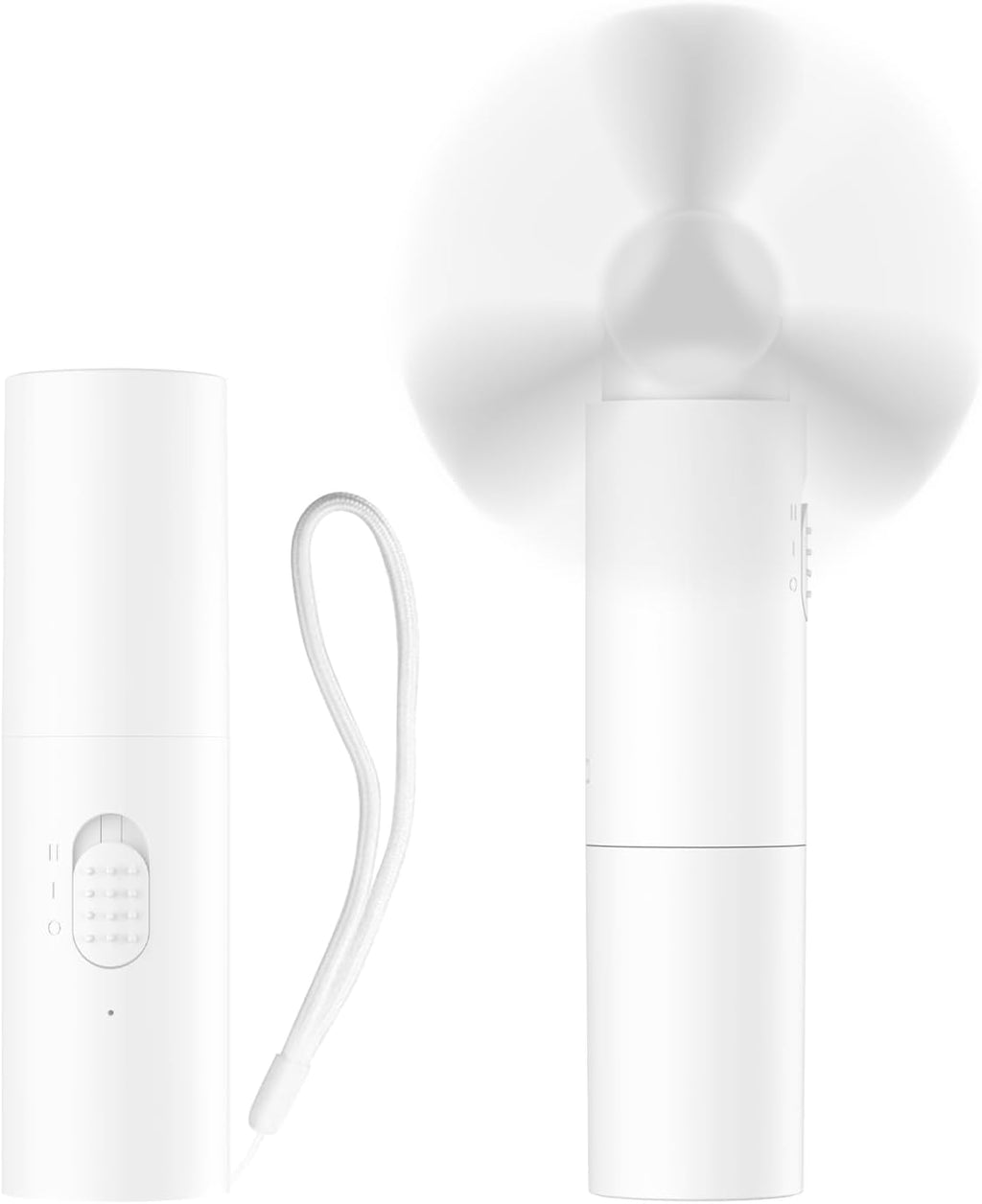 OLV Handheld Mini Fan - Portable Rechargeable 3000mAh Battery | 22+ Hours Runtime - White
