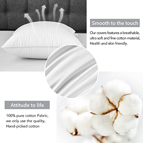 20x20 Square Pillow Inserts - Set of 2 Cotton Throw Pillow Cushions