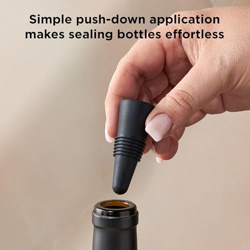 Multicolor Reusable Wine Bottle Stoppers Set of 4 - Airtight Beverage Seals