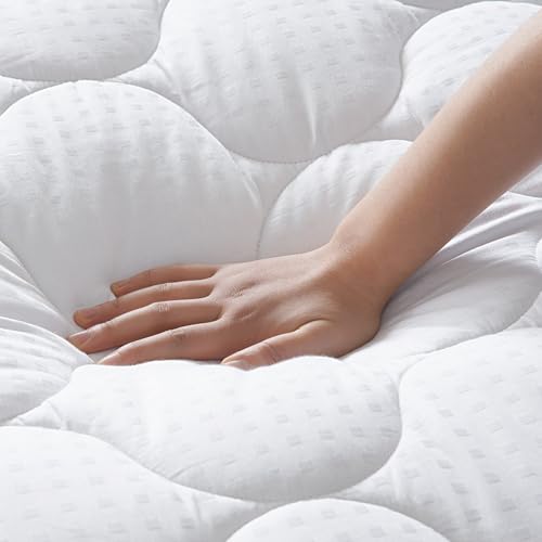 Cooling Cotton Queen Mattress Pad - Quilted Pillow Top Protector