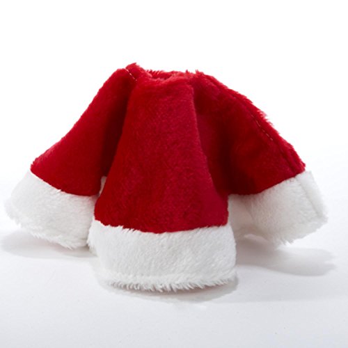 15-Inch Red Plush Christmas Tree Skirt for Small Trees & Holiday Decor