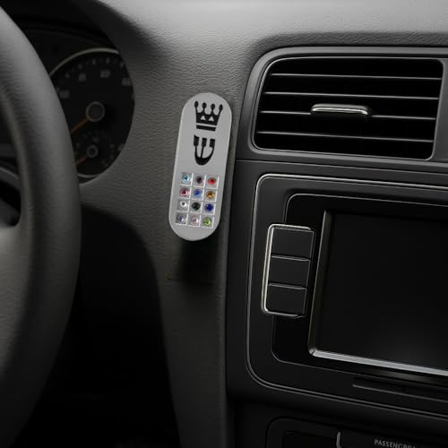 Car Mezuzah with Travelers Prayer Scroll and Hoshen Stones - Nickel Finish