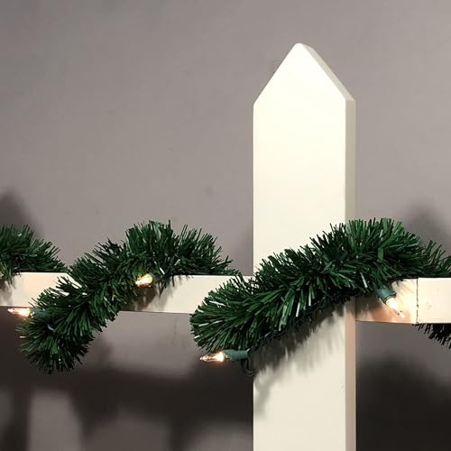 Brite Star 12 ft Christmas Garland with Clear Mini Lights - Indoor & Outdoor Decor