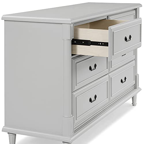 6-Drawer Nursery Dresser with Removable Changing Top, Moonstruck Grey