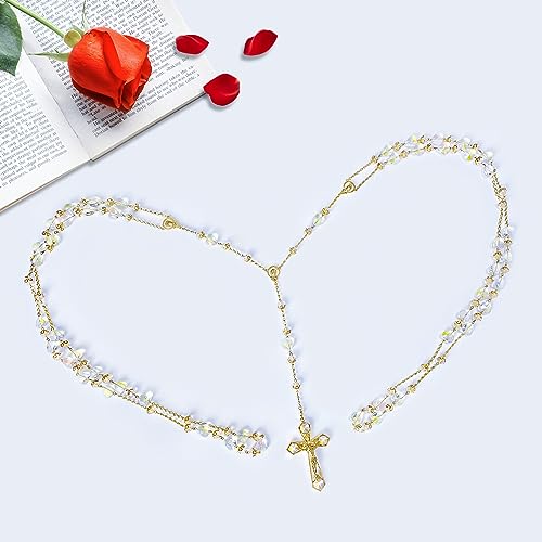 Crystal Wedding Lasso with Unity Cross and Heart Presentation Box