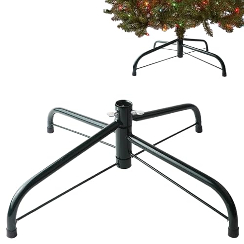 16-Inch Folding Metal Christmas Tree Stand - Green Universal Replacement Base