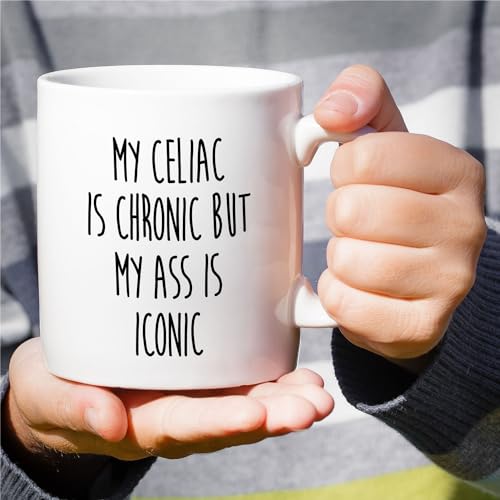 Retreez White Ceramic Celiac Awareness Mug - 11oz Funny Coffee Cup