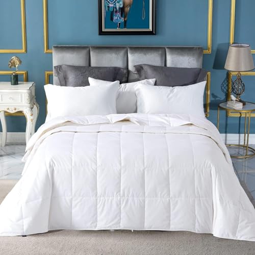 Summer Down Comforter King Size - Lightweight Duvet Insert 106x90