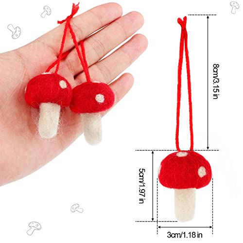 Tatuo 72 Pack Felt Mushroom Christmas Ornaments for Tree & Home Decor - Cute Holiday Decor