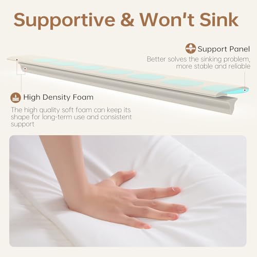 Bed Bridge Twin to King Mattress Gap Filler - 75"x10" High Density Foam Wedge