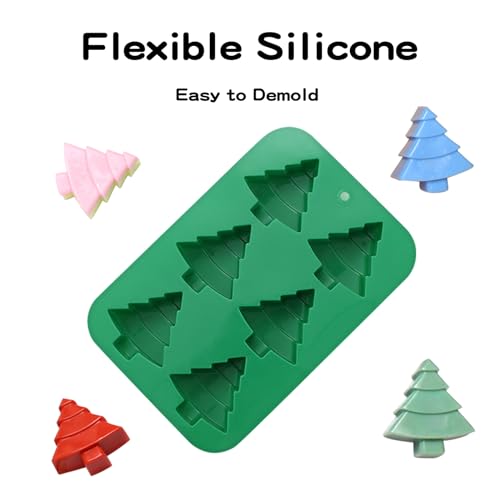 Christmas Tree Silicone Molds (2pcs) for Cake, Soap, Candy & Candles