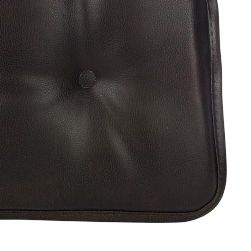 Non-Slip Faux Leather Dining Chair Cushions, 17x16 Inch Seat Pads - 2 Pack