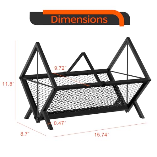 Metal Vinyl Record Storage Holder - 100 LP Album Display Rack, Black