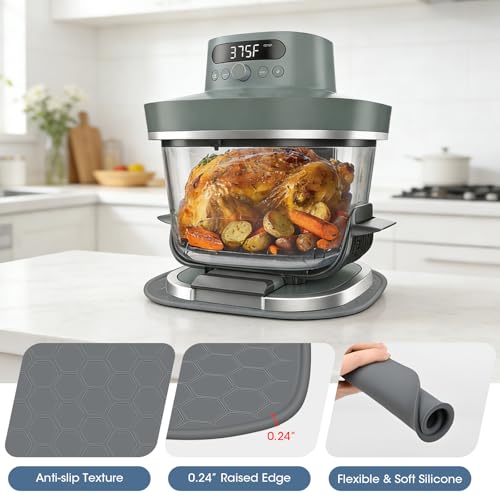 Heat Resistant Silicone Countertop Protector Mat for Glass Air Fryer