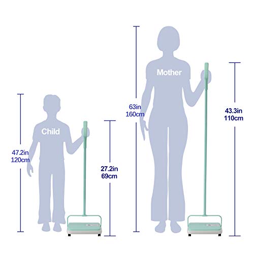 Eyliden Mini Carpet Sweeper, Non-Electric Hand Push Rug Cleaner, Mint