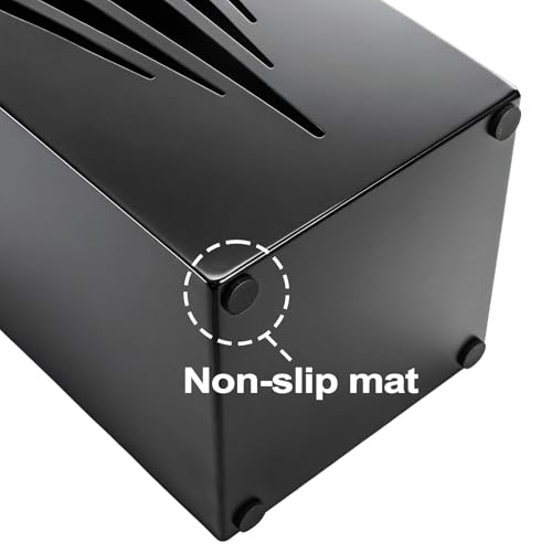 Square Metal Umbrella Stand for Entryway, Freestanding Storage Bin, Black