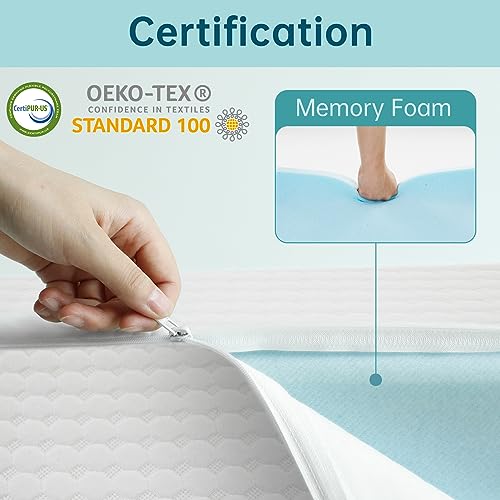 Wedge Pillow for Side Sleeping Support - Memory Foam, Washable Cover